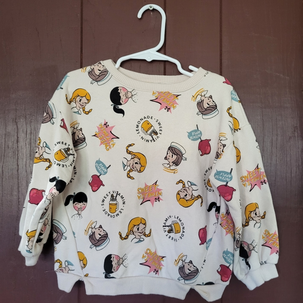 Zara Toddler Faces Print Sweatshirt. - Picture 5 of 10